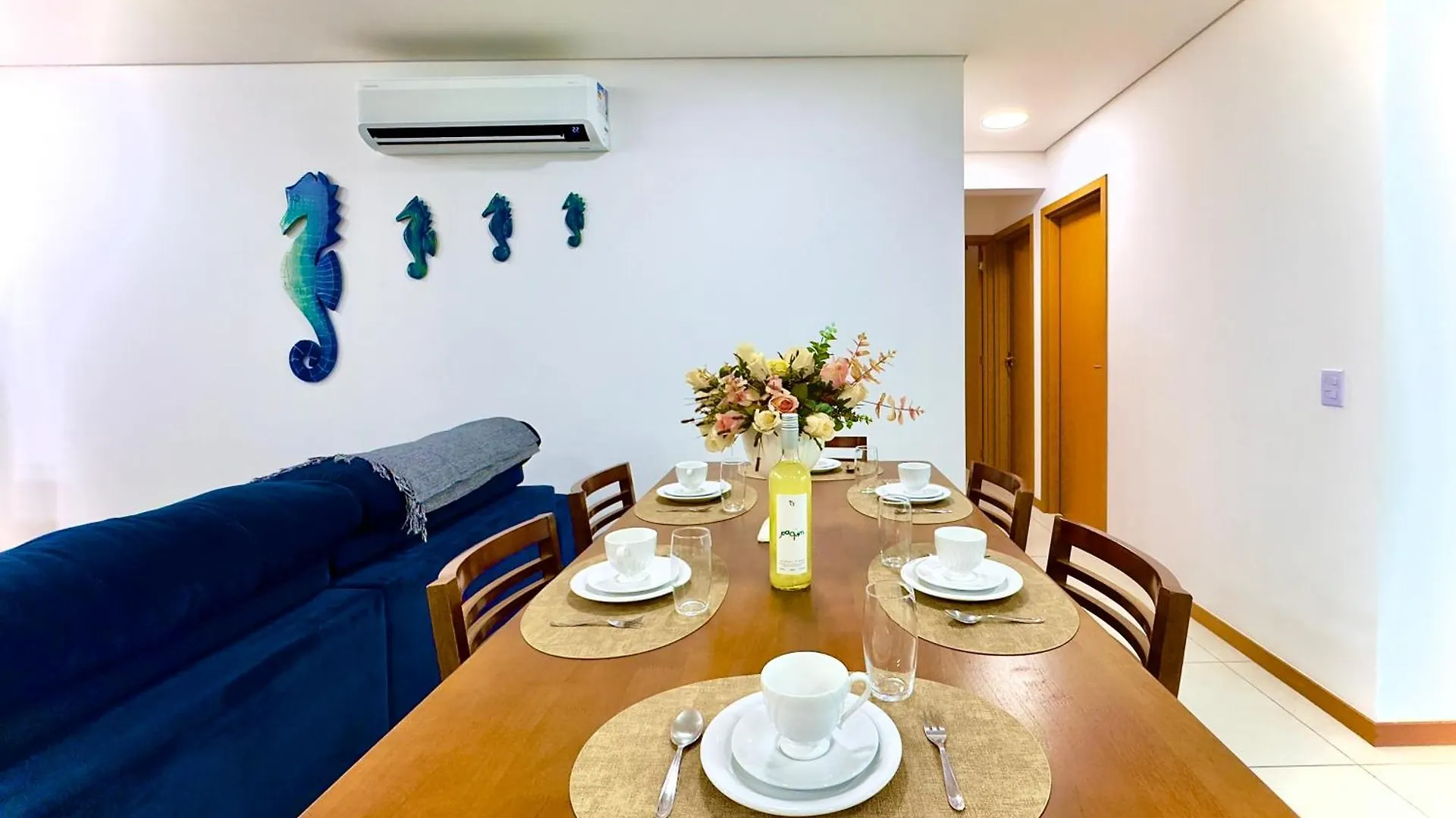 Apartament Apto Vista Mar 3 Quartos Ares Condicionados Cozinha Completa Piscina Academia Playground Infantil Salao De Jogos A 50M Praia Reserve Agora Mesmo! Penha  Brazylia